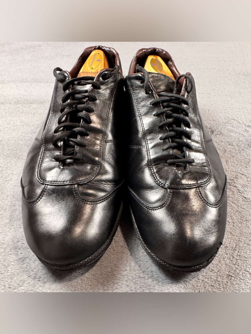 Allen Edmonds Mitchell Men's Black Leather Slip-On Sneakers - Picture 11 of 11